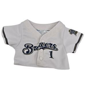Build a Bear Workshop Milwaukee Brewers Baseball Jersey MLB‎  Bear Clothing
